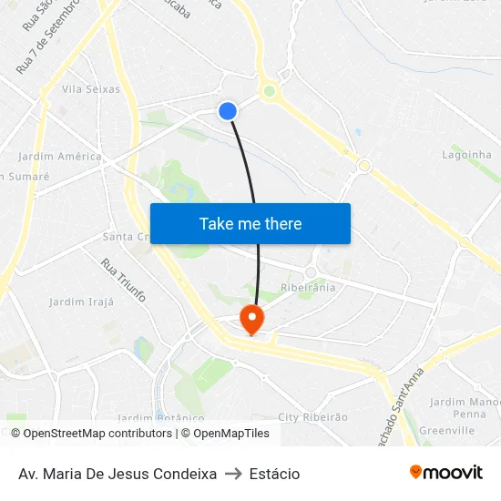 Av. Maria De Jesus Condeixa to Estácio map