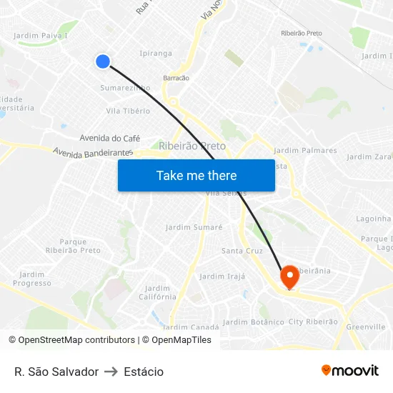 R. São Salvador to Estácio map