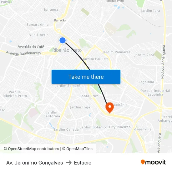 Av. Jerônimo Gonçalves to Estácio map