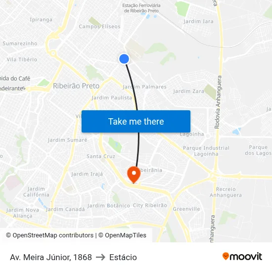 Av. Meira Júnior, 1868 to Estácio map