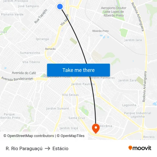R. Rio Paraguaçú to Estácio map