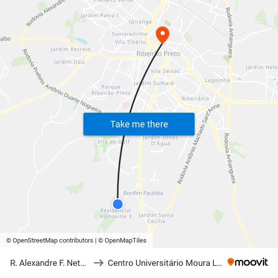 R. Alexandre F. Neto, S/N to Centro Universitário Moura Lacerda map
