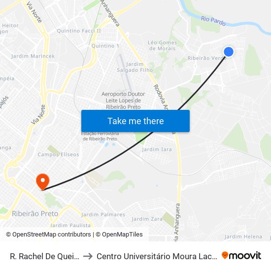 R. Rachel De Queiroz to Centro Universitário Moura Lacerda map