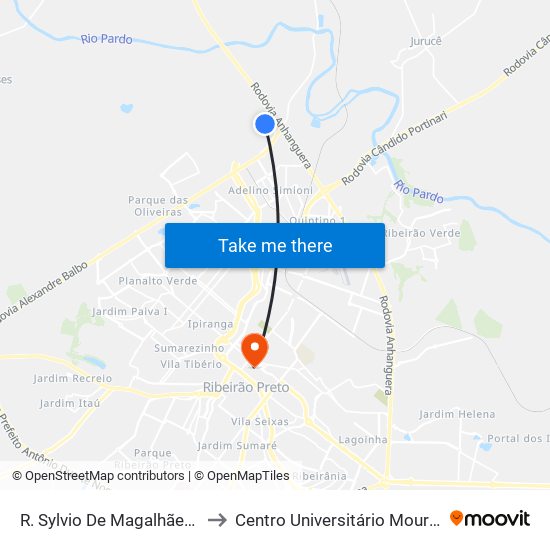 R. Sylvio De Magalhães Padilha to Centro Universitário Moura Lacerda map