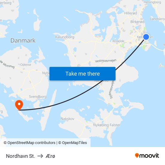 Nordhavn St. to Ærø map