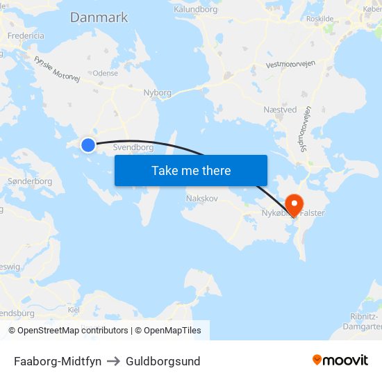 Faaborg-Midtfyn to Guldborgsund map