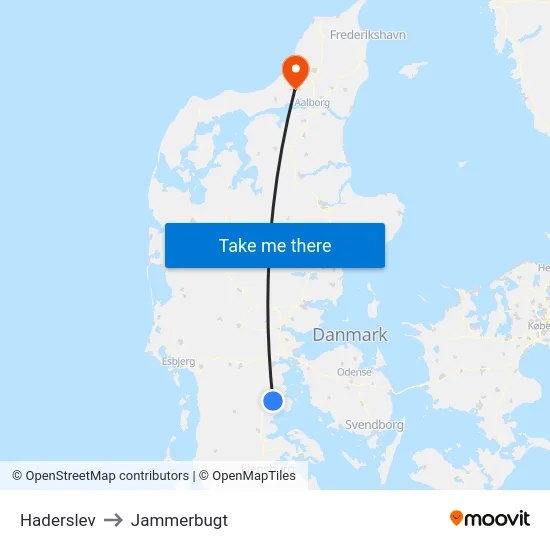 Haderslev to Jammerbugt map