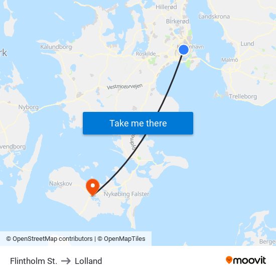 Flintholm St. to Lolland map