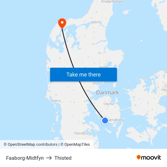 Faaborg-Midtfyn to Thisted map