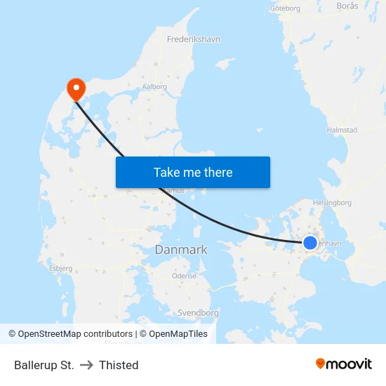 Ballerup St. to Thisted map