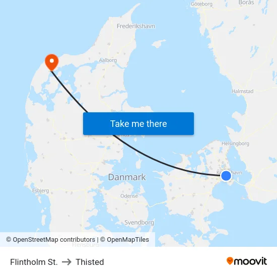 Flintholm St. to Thisted map