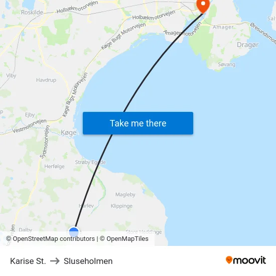 Karise St. to Sluseholmen map