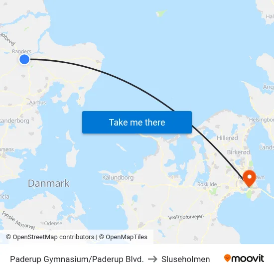 Paderup Gymnasium/Paderup Blvd. to Sluseholmen map