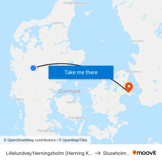Lillelundvej/Herningsholm (Herning Kom) to Sluseholmen map