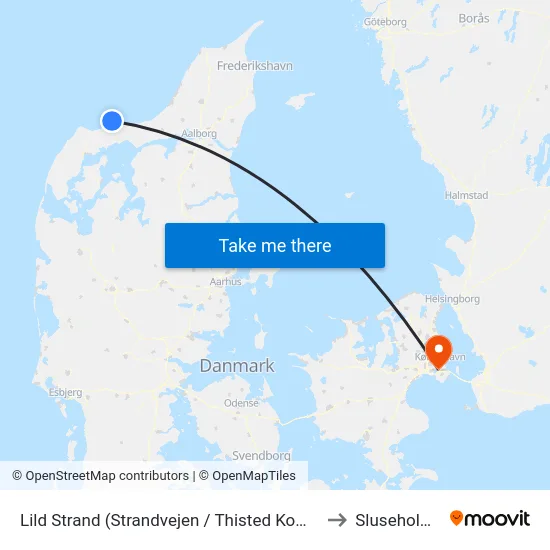 Lild Strand (Strandvejen / Thisted Kommune) to Sluseholmen map