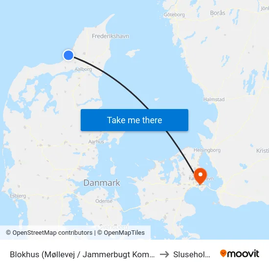 Blokhus (Møllevej / Jammerbugt Kommune) to Sluseholmen map