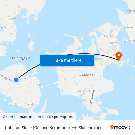 Ubberud Skole (Odense Kommune) to Sluseholmen map