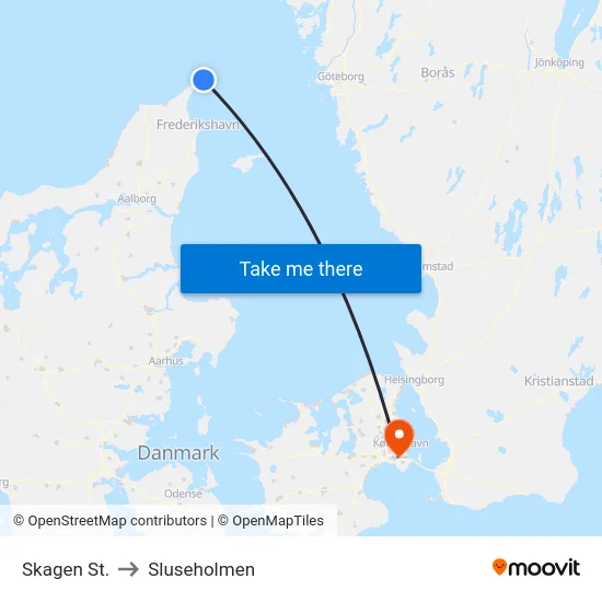 Skagen St. to Sluseholmen map