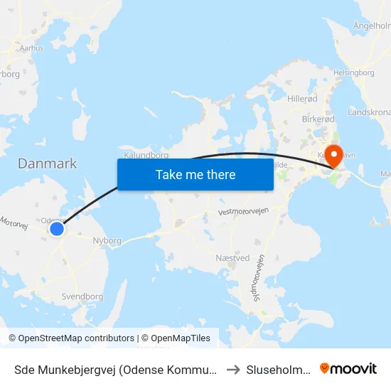 Sde Munkebjergvej (Odense Kommune) to Sluseholmen map