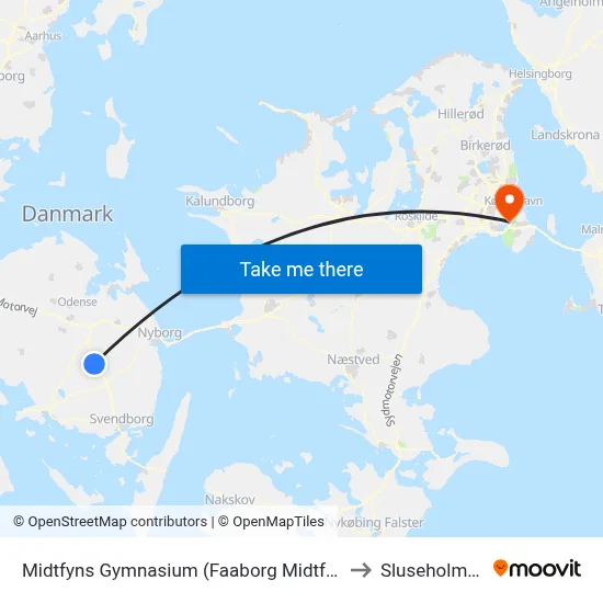 Midtfyns Gymnasium (Faaborg Midtfyn) to Sluseholmen map