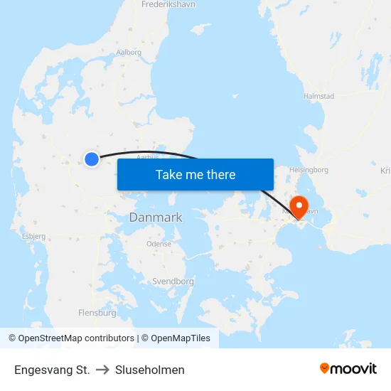 Engesvang St. to Sluseholmen map