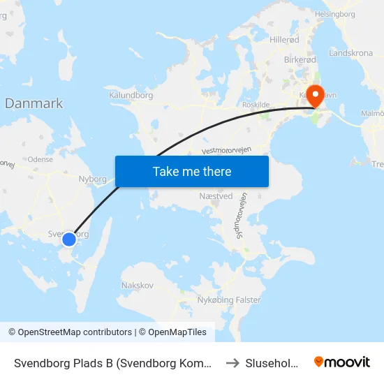 Svendborg Plads B (Svendborg Kommune) to Sluseholmen map