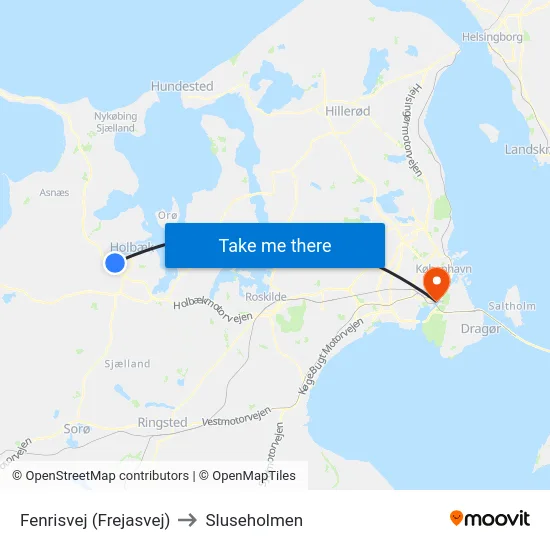 Fenrisvej (Frejasvej) to Sluseholmen map