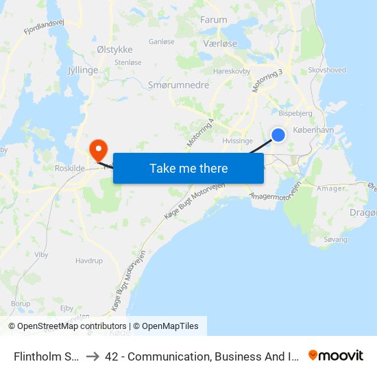 Flintholm St. (Metro) to 42 - Communication, Business And Information Technologies map