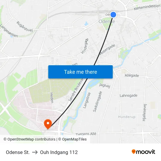 Odense St. to Ouh Indgang 112 map