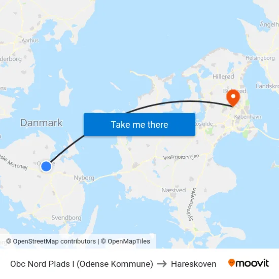 Obc Nord Plads I (Odense Kommune) to Hareskoven map