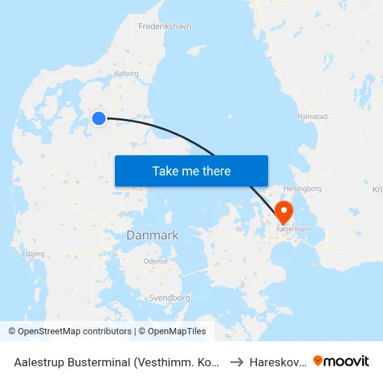Aalestrup Busterminal (Vesthimm. Komm.) to Hareskoven map