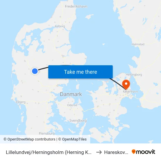 Lillelundvej/Herningsholm (Herning Kom) to Hareskoven map