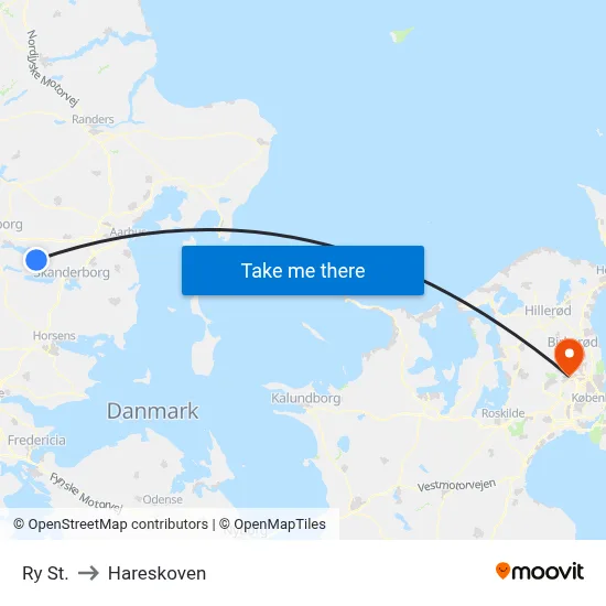 Ry St. to Hareskoven map
