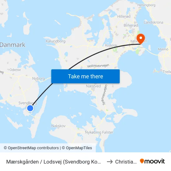 Mærskgården / Lodsvej (Svendborg Kommune) to Christiania map