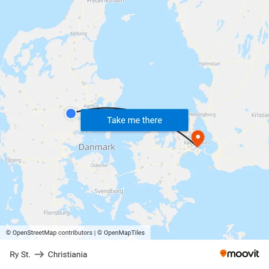 Ry St. to Christiania map