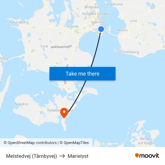 Melstedvej (Tårnbyvej) to Marielyst map