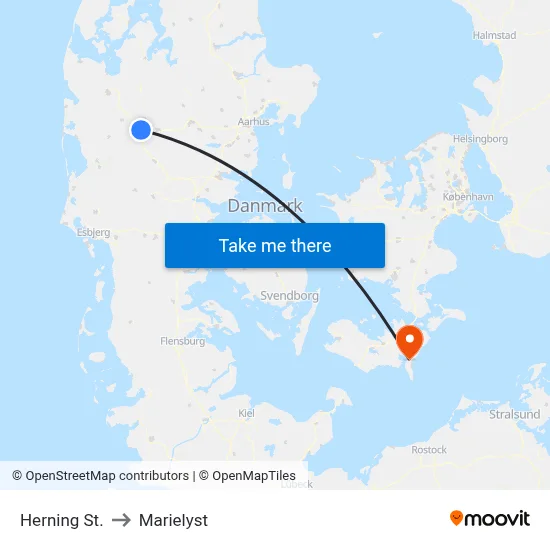 Herning St. to Marielyst map