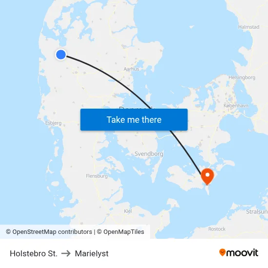 Holstebro St. to Marielyst map