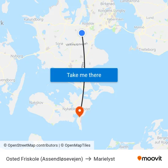 Osted Friskole (Assendløsevejen) to Marielyst map