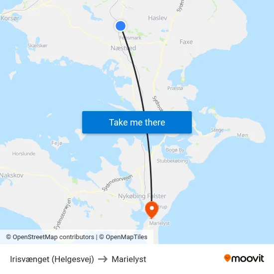 Irisvænget (Helgesvej) to Marielyst map