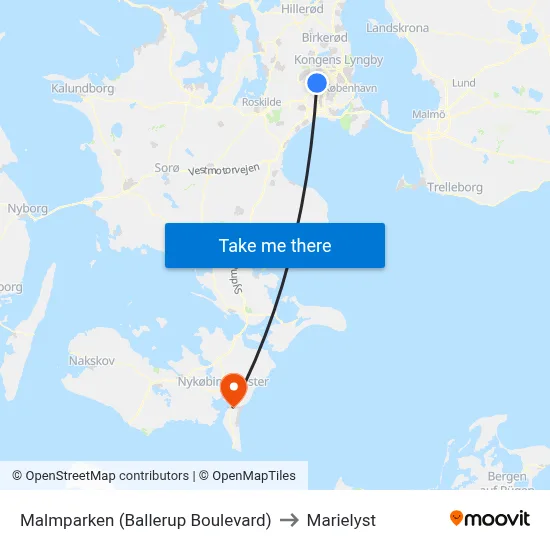 Malmparken (Ballerup Boulevard) to Marielyst map