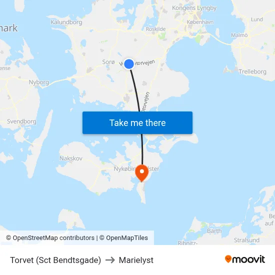 Torvet (Sct Bendtsgade) to Marielyst map