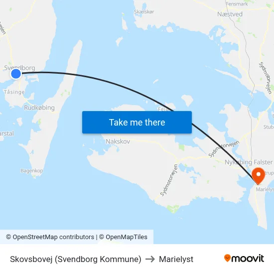 Skovsbovej (Svendborg Kommune) to Marielyst map