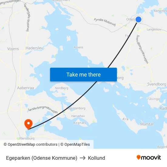 Egeparken (Odense Kommune) to Kollund map
