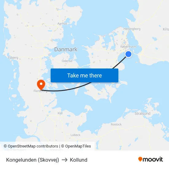 Kongelunden (Skovvej) to Kollund map