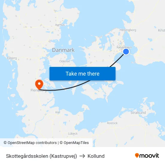 Skottegårdsskolen (Kastrupvej) to Kollund map