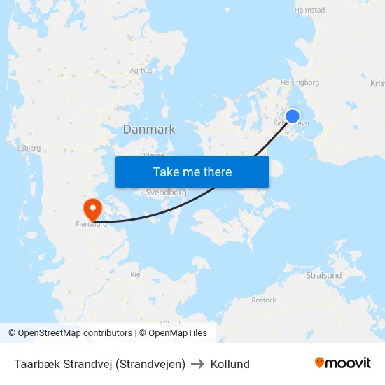 Taarbæk Strandvej (Strandvejen) to Kollund map