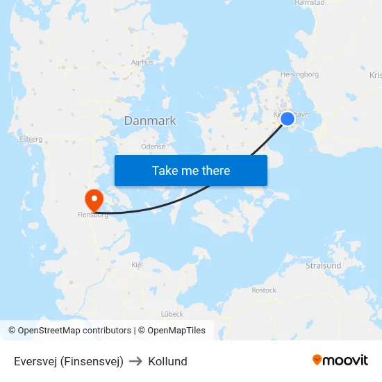 Eversvej (Finsensvej) to Kollund map