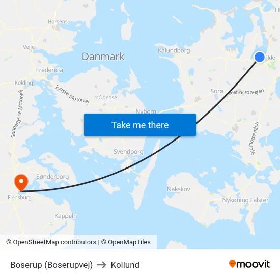 Boserup (Boserupvej) to Kollund map