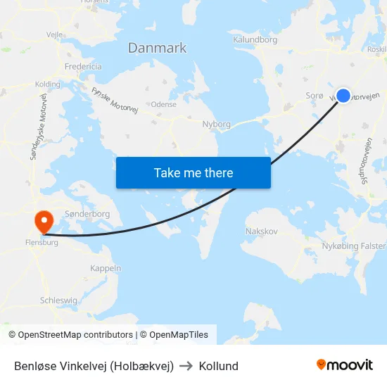 Benløse Vinkelvej (Holbækvej) to Kollund map